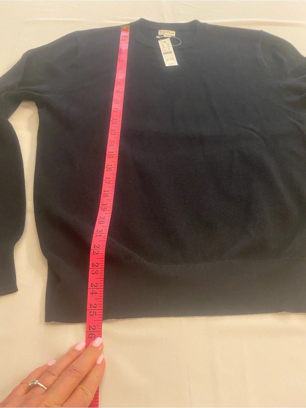 J. Crew Men's Black Crewneck Textured Cotton Knit Sweater New Size S/M